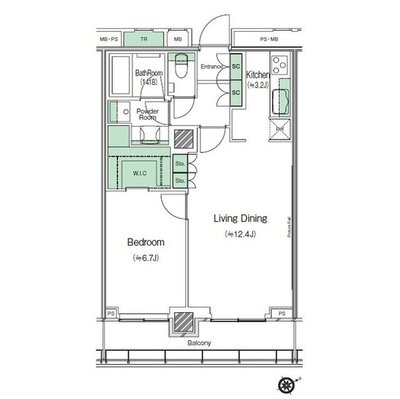 SHIBUYA CAST. APARTMENTの間取り