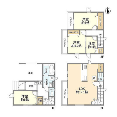 4108さいたま市上木崎7期6棟2号棟の間取り