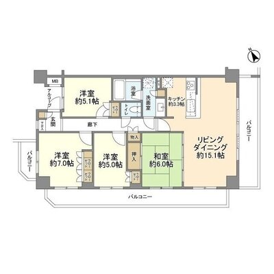 リステージ響きの森横濱鶴見の間取り