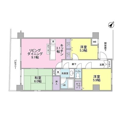 サンライズ品川の間取り