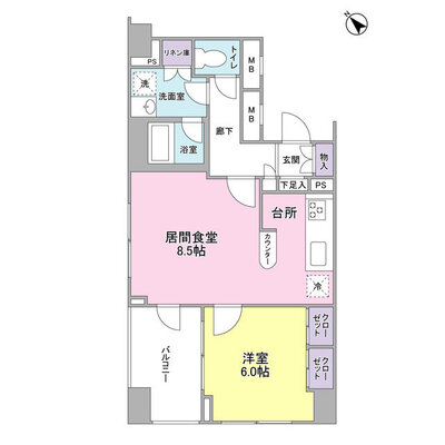 アルス中目黒ヴィルトレーテの間取り