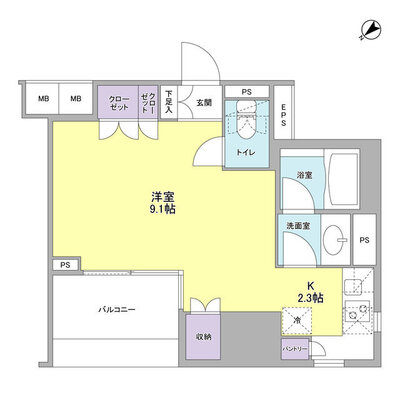コンフォリア池袋DEUXの間取り