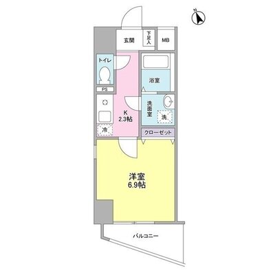 エクロール蒲田の間取り