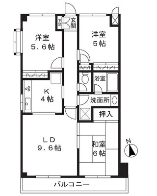 リーブル梶ヶ谷の間取り