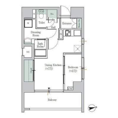 ONE ROOF FLAT TOGOSHIの間取り