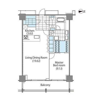 コンフォリア新宿イーストサイドタワーの間取り