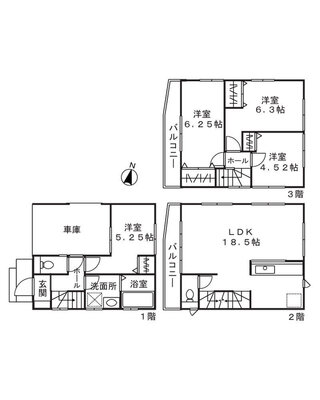 馬絹3丁目戸建ての間取り