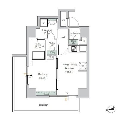 ONE ROOF FLAT TOGOSHIの間取り