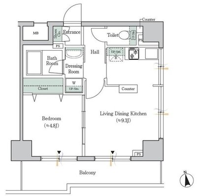 ONE ROOF FLAT TOGOSHIの間取り