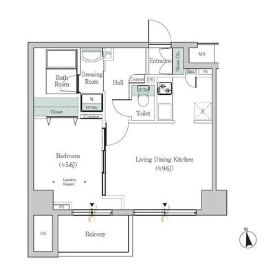 ONE ROOF FLAT TOGOSHIの間取り