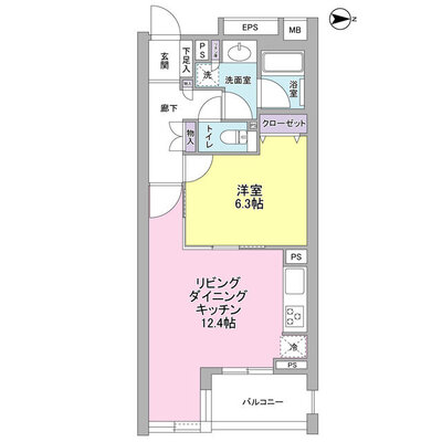 デュエット北千住マキアの間取り