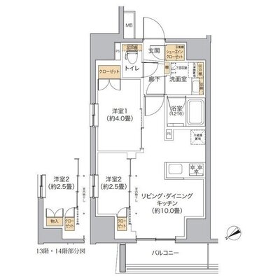 リビオメゾン新宿westの間取り