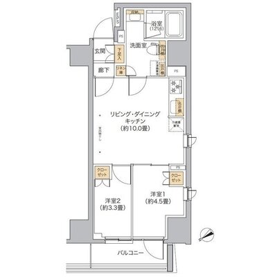 リビオメゾン新宿westの間取り