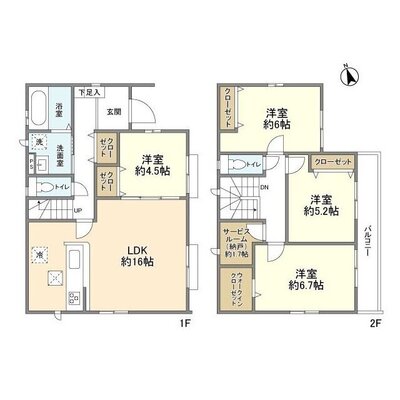 4255入間市高倉9期4棟4号棟の間取り
