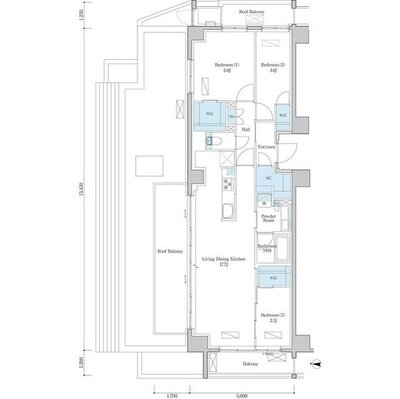 デュオフラッツ篠崎の間取り