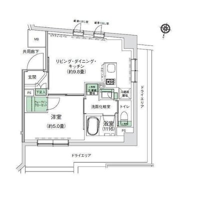 スタイリオ三軒茶屋の間取り