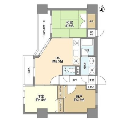 ライオンズマンション平間駅前の間取り