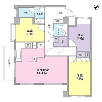 京西上目黒ガーデンの間取り