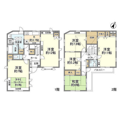 西が丘1丁目貸家の間取り