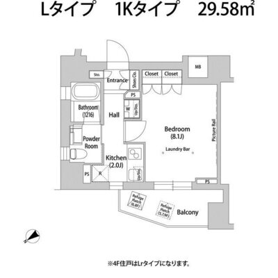ソアラノーム大岡山の間取り