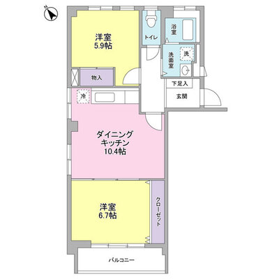 上中里ハイツの間取り
