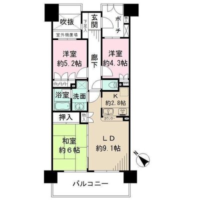 ガーデナヴィルラグナ市川妙典の間取り