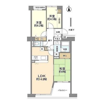 モナージュ旗の台の間取り