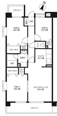 鷺沼ローズプラザの間取り