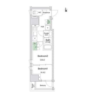 スタイリオ川崎の間取り