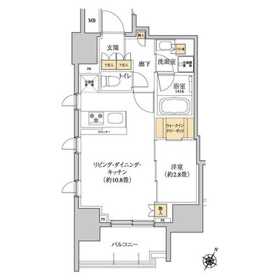 グレーシアフィット三軒茶屋の間取り