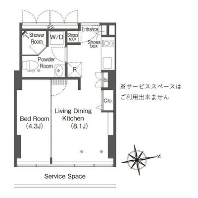 ウエリスアーバン品川タワーの間取り