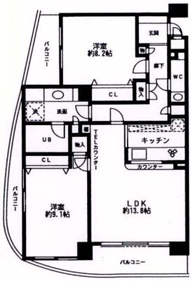 シルフィード南平台Cの間取り