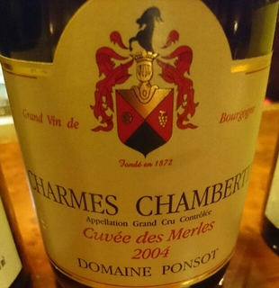 Dom. Ponsot Charmes Chambertin Cuvee des Merles