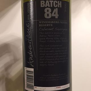 Winemakers Notes Reserve by Andrew Peace Batch 84