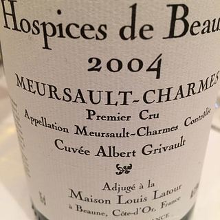 Hospices de Beaune Meursault Charmes 1er Cru Cuvée Albert Grivault(オスピス・ド・ボーヌ ムルソー シャルム プルミエ・ クリュー キュヴェ・アルベール・グリヴォー)