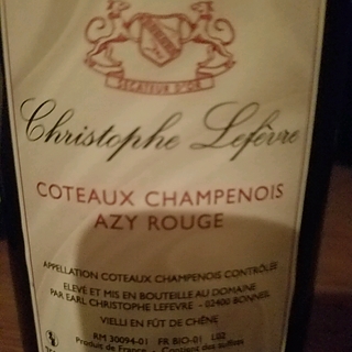Christophe Lefevre Coteaux Champenois Azy Rouge