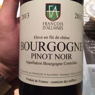 François d'Allaines Bourgogne Pinot Noir(フランソワ・ダレーヌ ブルゴーニュ ピノ・ノワール)
