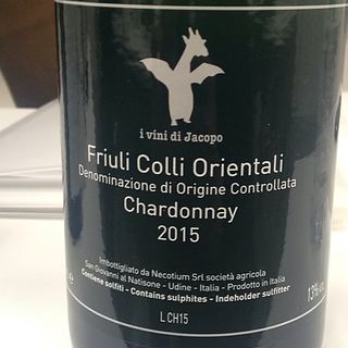 I Vini di Jacopo Friuli Colli Orientali Chardonnay(イ・ヴィーニ・ディ・ヤコポ フリウリ・コッリ・オリエンターリ シャルドネ)
