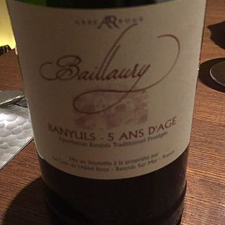 Abbé Rous Baillaury Banyuls 5 Ans d'Age