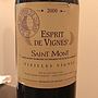 Esprit de Vignes Saint Mont Vieilles Vignes(2000)
