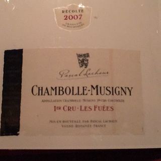 Pascal Lachaux Chambolle Musigny 1er Cru Les Fuees(パスカル・ラショー シャンボール・ミュジニー プルミエ・クリュ レ・フュエ)