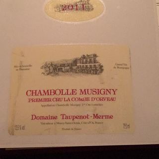 Dom. Taupenot Merme Chambolle Musigny 1er Cru La Combe d'Orveau