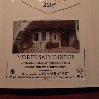 Dom. Gérard Raphet Morey Saint Denis