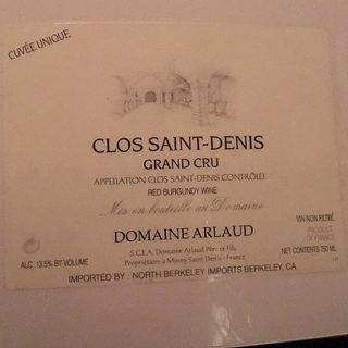 Dom. Arlaud Clos Saint Denis Grand Cru Cuvee Unique