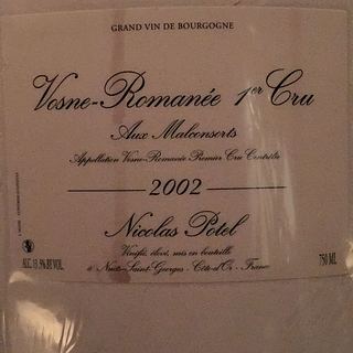 Nicolas Potel Vosne Romanée 1er Cru Aux Malconsorts