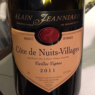 Alain Jeanniard Côte de Nuits Villages Vieilles Vignes