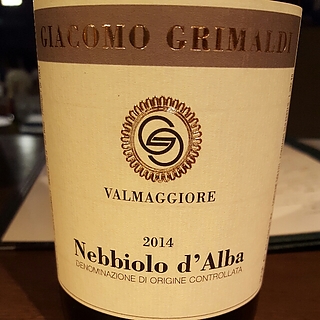 Giacomo Grimaldi Nebbiolo d'Alba Valmaggiore(ジャコモ・グリマルディ ネッビオーロ ダルバ ヴァルマッジョーレ)