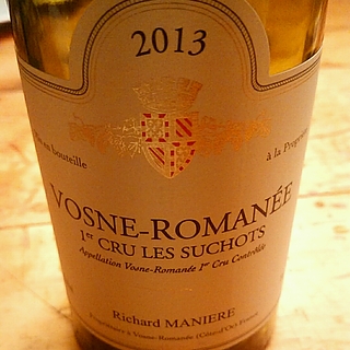 Richard Maniere Vosne Romanée 1er Cru Les Suchots(リチャード・マニエール ヴォーヌ・ロマネ プルミエ・クリュ レ・スショ)
