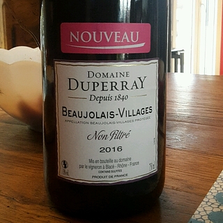 Dom. Duperray Beaujolais Village Nouveau Non Filtré(ドメーヌ・デュプレイ ボジョレー・ヴィラージュ ヌーヴォー ノン・フィルトレ)