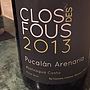 Clos des Fous Pinot Noir Pucalan Arenaria(2013)